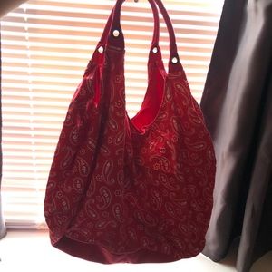 Red Bandana Print Hand Bag